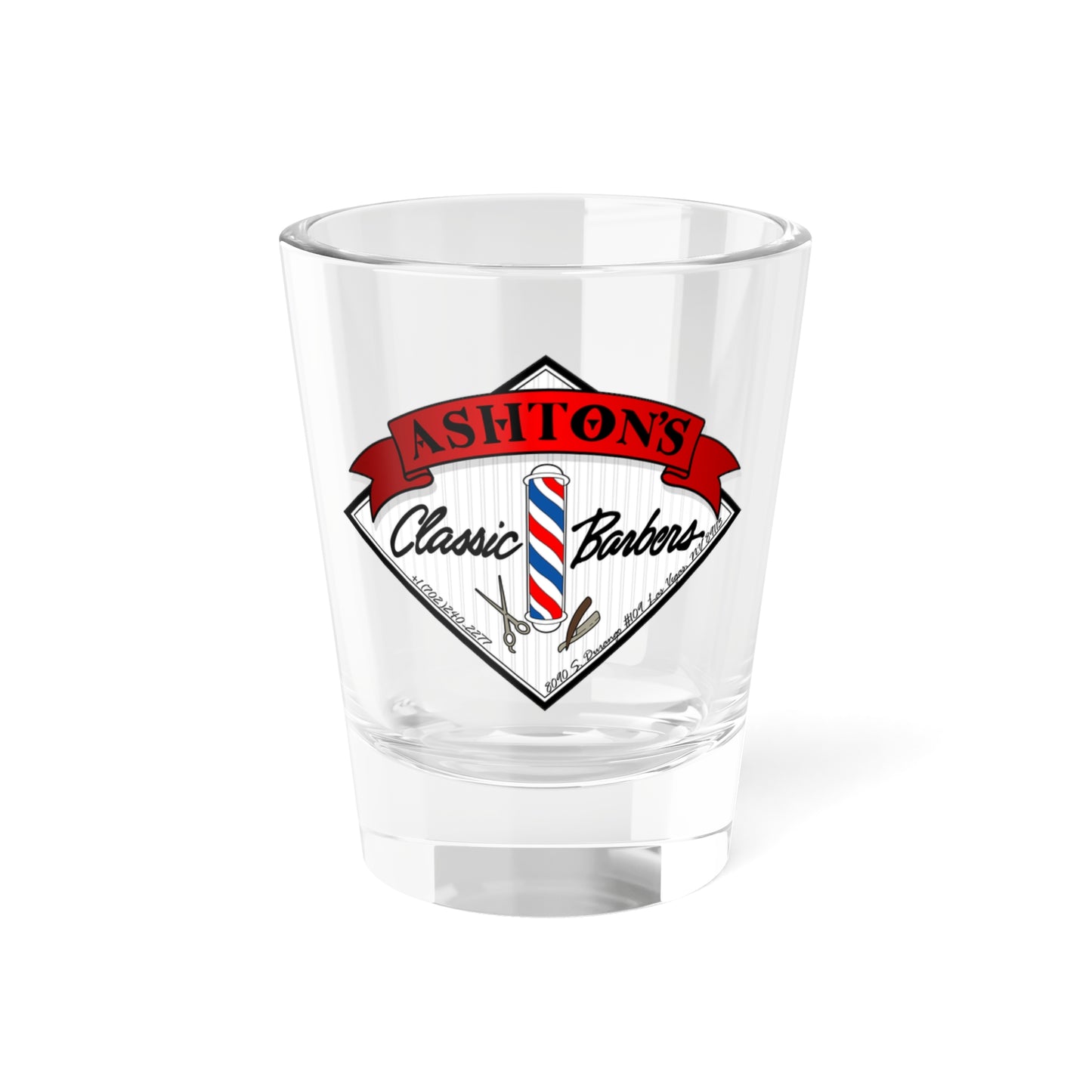 Ashton’s Classic Barbers Shot Glass, 1.5oz