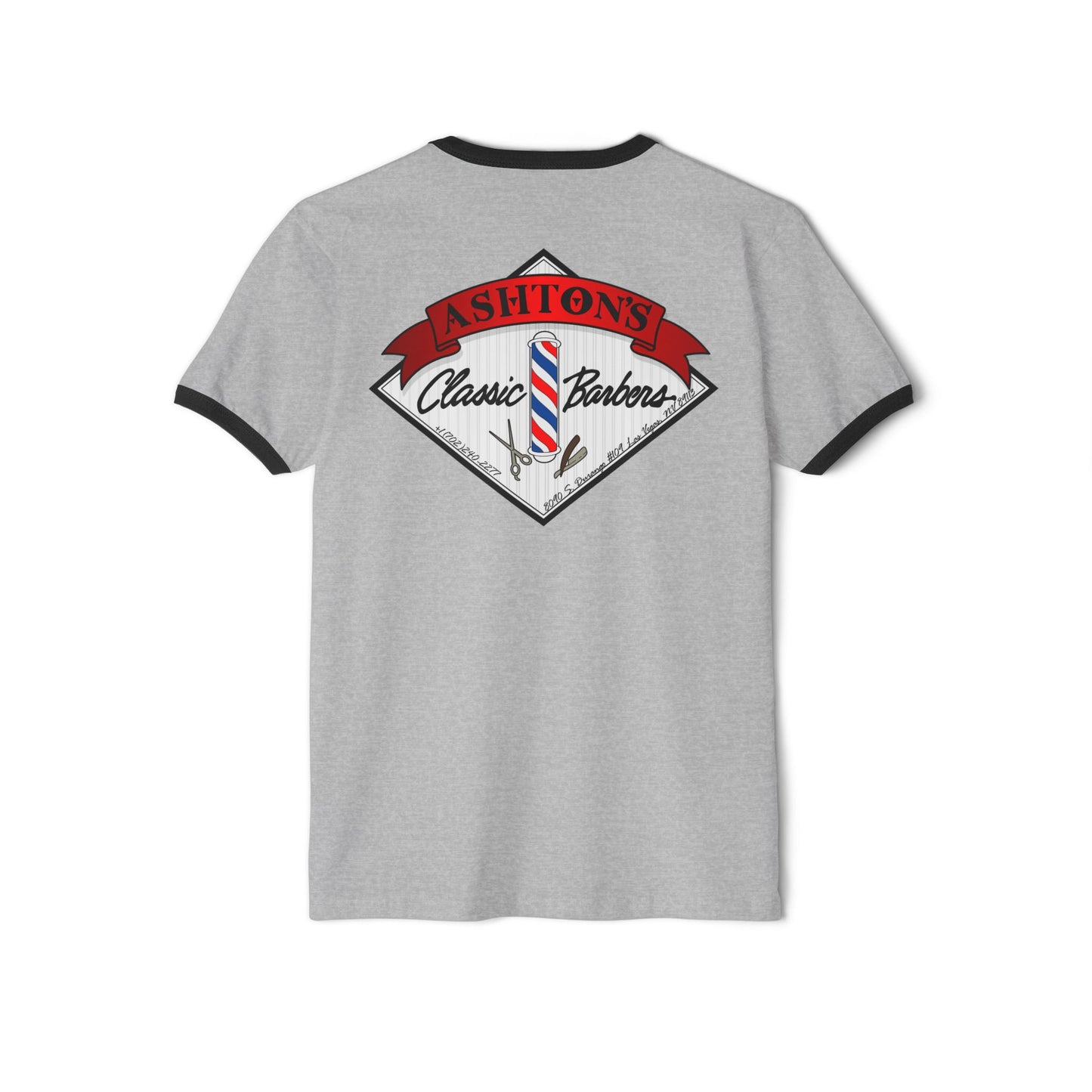 Ashton’s Classic Barbers Unisex Cotton Ringer T-Shirt