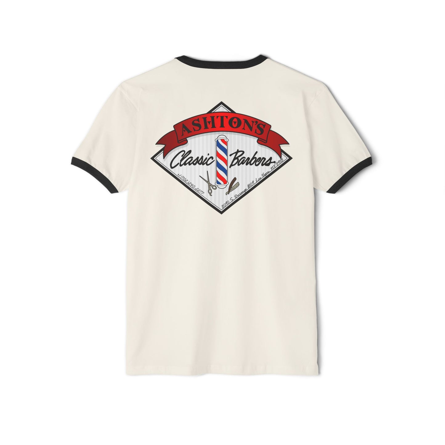 Ashton’s Classic Barbers Unisex Cotton Ringer T-Shirt