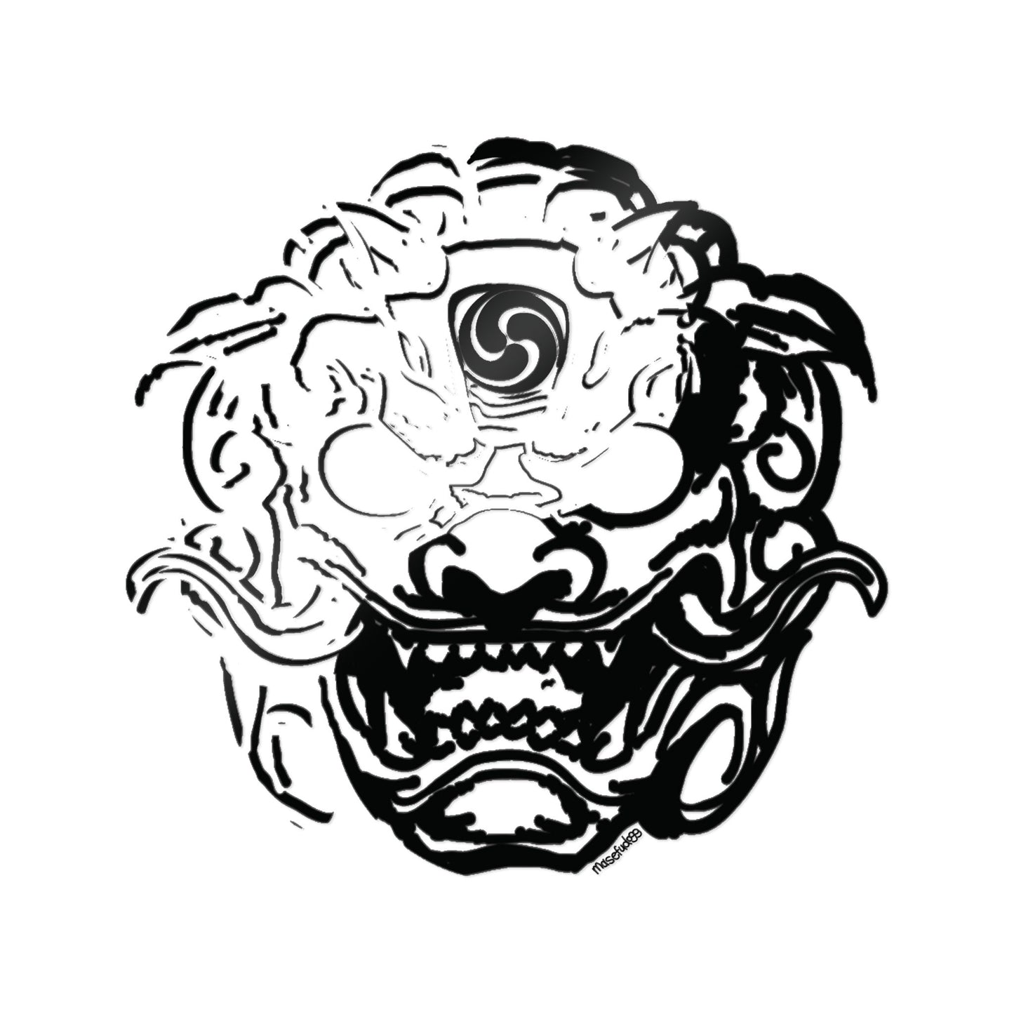 masefudogg Die-Cut Stickers - Fierce Guardian Spirit Design